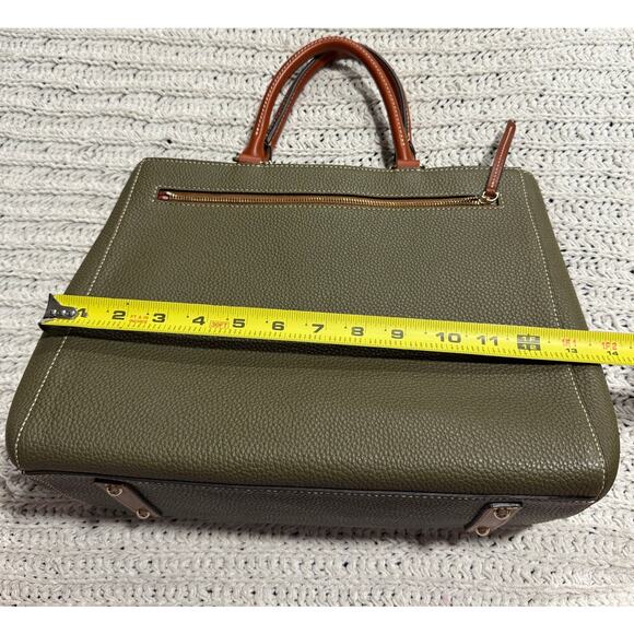 Dooney & Bourke Pebble Grain Zip Satchel Leather Structured MSRP$478 R1930 Green - Picture 4 of 16